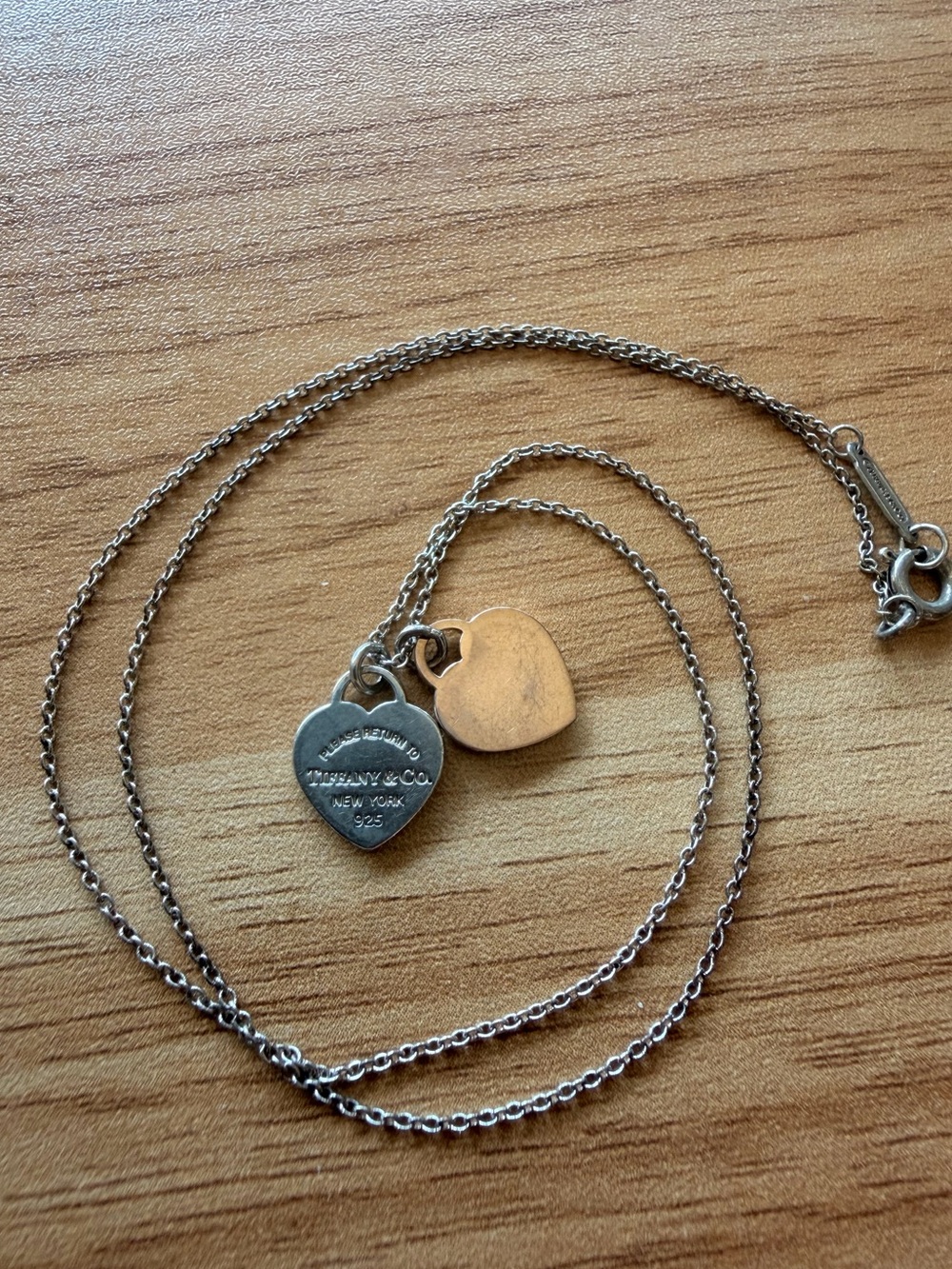 Tiffany & Co. Heart Tag Pendant Necklace - Silver & Gold